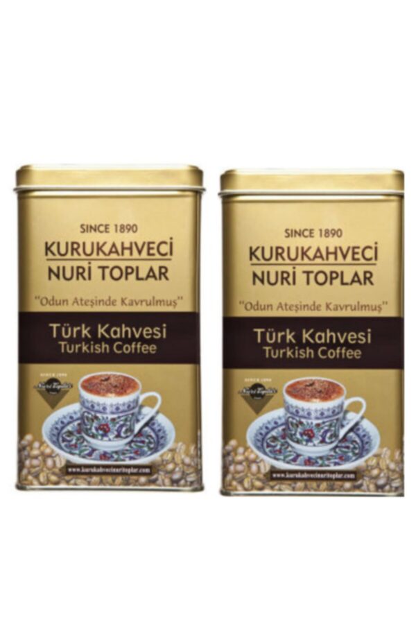 Odun Ateşinde Kavrulmuş Türk Kahvesi 2x300 gr (600 gr) Teneke Kutu - Nuri Toplar