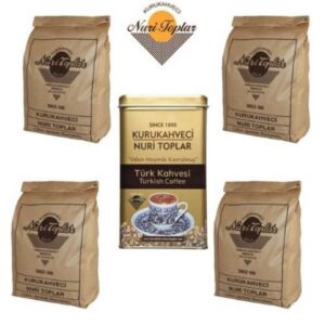 1_org_zoom-1219.jpg Odun Ateşinde Kavrulmuş Türk Kahvesi 4x250 gr + 300 gr Set - Nuri Toplar