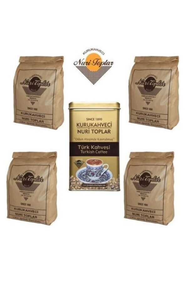 1_org_zoom-1223.jpg Odun Ateşinde Kavrulmuş Türk Kahvesi 4x250 gr + 300 gr Set - Nuri Toplar
