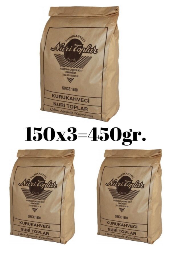1_org_zoom-1239.jpg Odun Ateşinde Kavrulmuş Türk Kahvesi 3x150 gr (450 gr) - Nuri Toplar