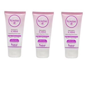 Rosense Gül Özlü Nemlendirici El Kremi 20 ml - 3'lü Paket