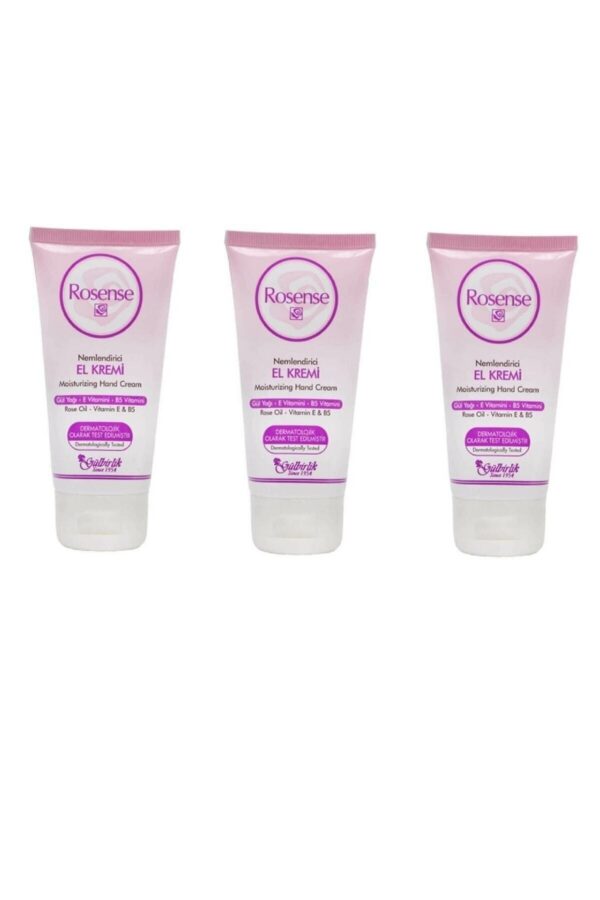 Rosense Gül Özlü Nemlendirici El Kremi 20 ml - 3'lü Paket