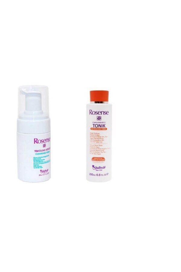 Rosense Yüz Temizleme Köpüğü 800 ml ve Canlandırıcı Tonik 200 ml - 2'li Set