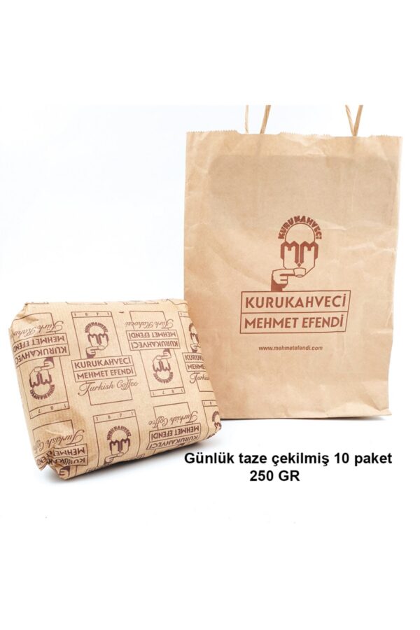 Kurukahveci Mehmet Efendi Mahdumları Türk Kahvesi 10x250 gr (2,5 kg) - Günlük Çekim Hediyeli