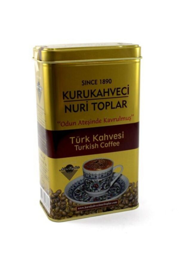 Odun Ateşinde Kavrulmuş Türk Kahvesi 2x300 gr (600 gr) Teneke Kutu - Nuri Toplar